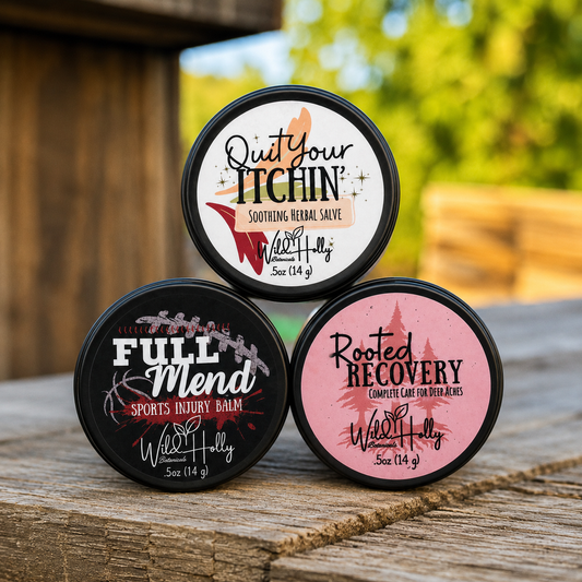 WildHolly Comfort Trio • Travel Balm Set